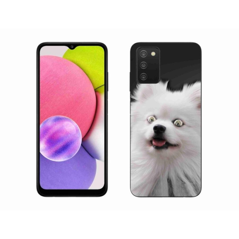 Gélový kryt mmCase na mobil Samsung Galaxy A03s (166.6 x 75.9 x 9.1) - biely špic