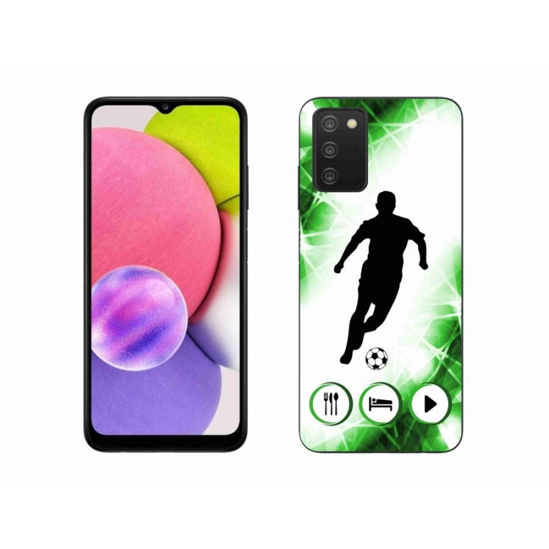 Gélový kryt mmCase na mobil Samsung Galaxy A03s (166.6 x 75.9 x 9.1) - futbalista