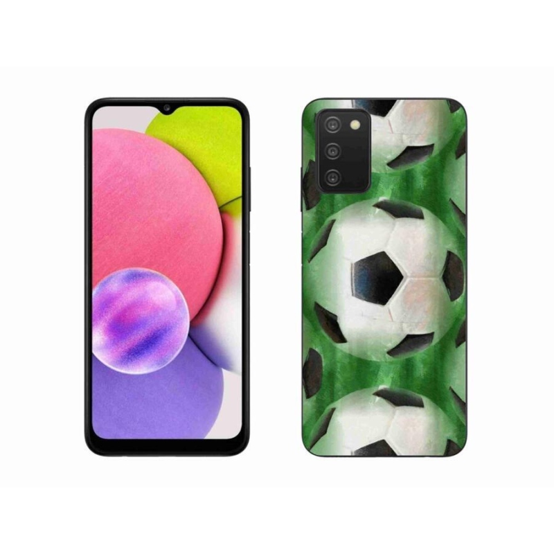 Gélový kryt mmCase na mobil Samsung Galaxy A03s (166.6 x 75.9 x 9.1) - futbalová lopta