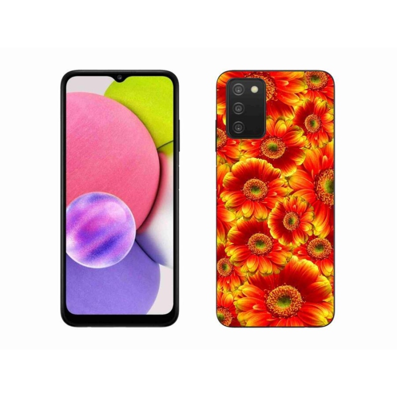 Gélový kryt mmCase na mobil Samsung Galaxy A03s (166.6 x 75.9 x 9.1) - gerbera 1