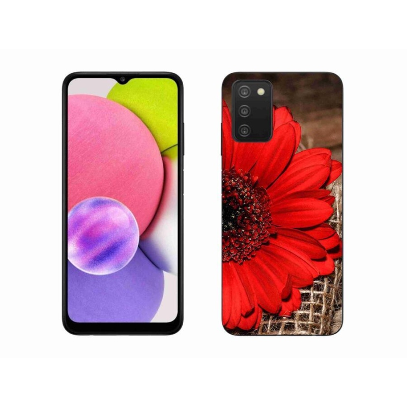 Gélový kryt mmCase na mobil Samsung Galaxy A03s (166.6 x 75.9 x 9.1) - gerbera