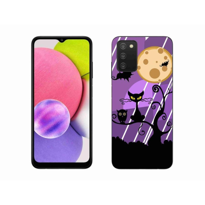 Gélový kryt mmCase na mobil Samsung Galaxy A03s (166.6 x 75.9 x 9.1) - halloween