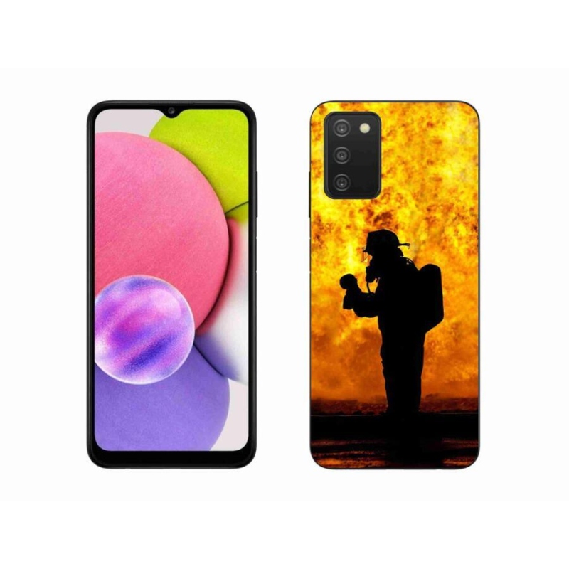 Gélový kryt mmCase na mobil Samsung Galaxy A03s (166.6 x 75.9 x 9.1) - hasič