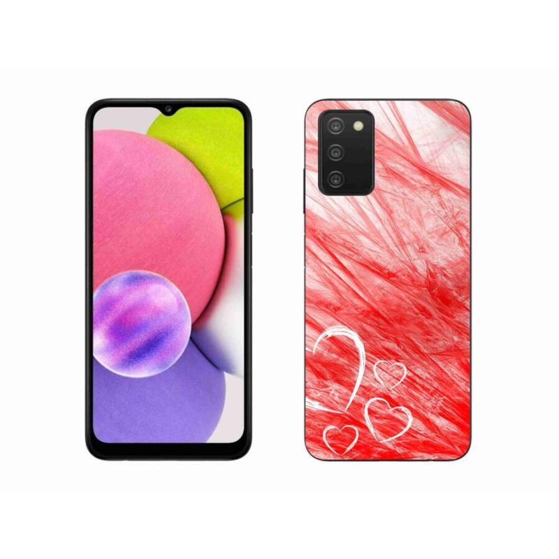 Gélový kryt mmCase na mobil Samsung Galaxy A03s (166.6 x 75.9 x 9.1) - heart