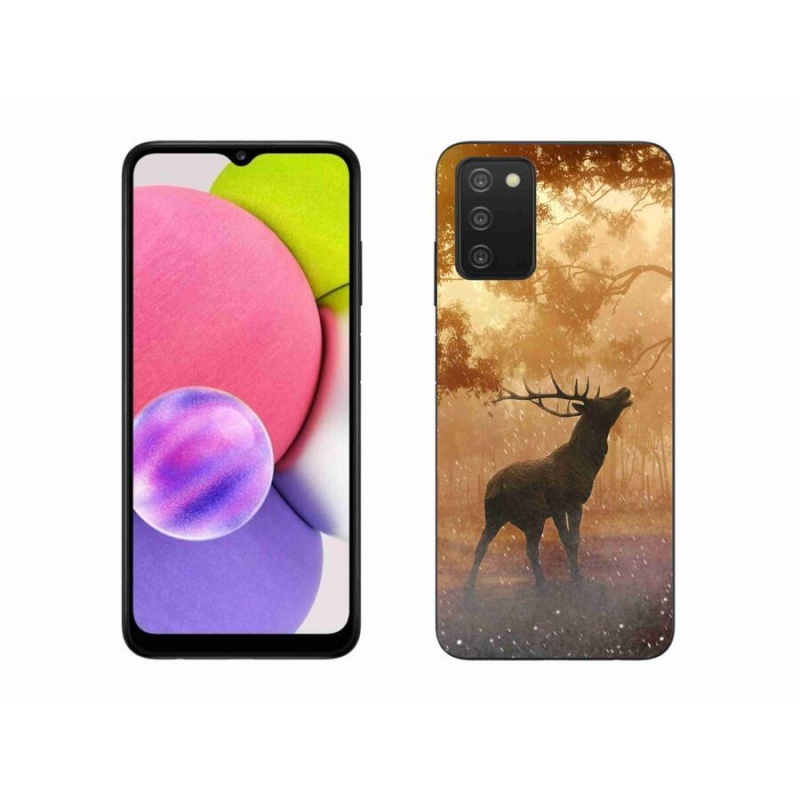 Gélový kryt mmCase na mobil Samsung Galaxy A03s (166.6 x 75.9 x 9.1) - jeleň v ruji