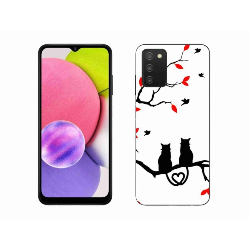 Gélový kryt mmCase na mobil Samsung Galaxy A03s (166.6 x 75.9 x 9.1) - mačací láska