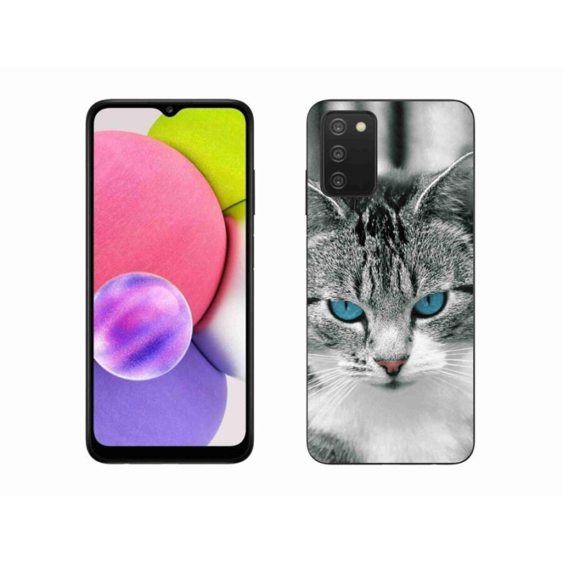 Gélový kryt mmCase na mobil Samsung Galaxy A03s (166.6 x 75.9 x 9.1) - mačacie pohľad 1