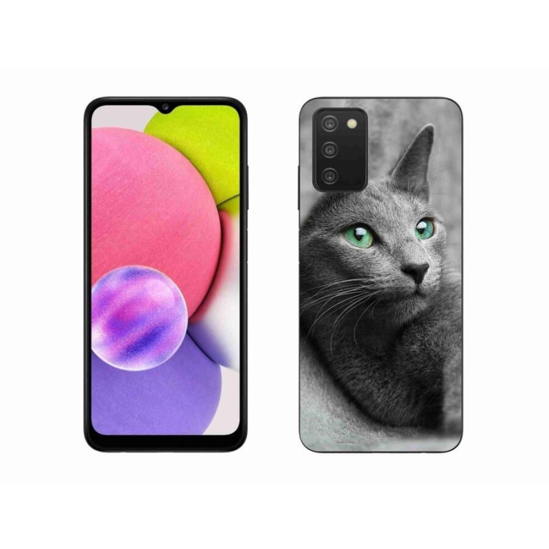 Gélový kryt mmCase na mobil Samsung Galaxy A03s (166.6 x 75.9 x 9.1) - mačka 2