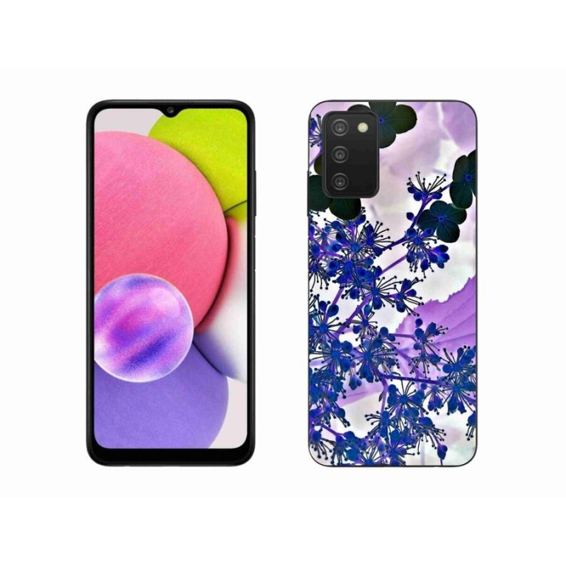 Gélový kryt mmCase na mobil Samsung Galaxy A03s (166.6 x 75.9 x 9.1) - kvet hortenzie