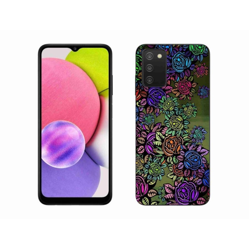 Gélový kryt mmCase na mobil Samsung Galaxy A03s (166.6 x 75.9 x 9.1) - kvety 6