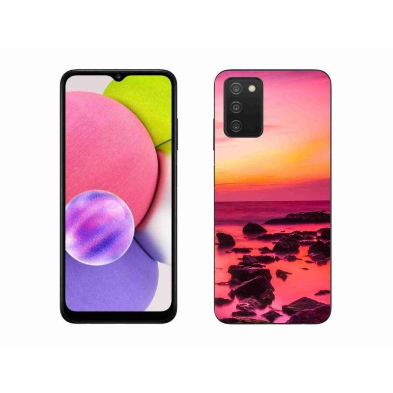 Gélový kryt mmCase na mobil Samsung Galaxy A03s (166.6 x 75.9 x 9.1) - more a žiara