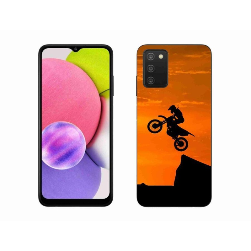 Gélový kryt mmCase na mobil Samsung Galaxy A03s (166.6 x 75.9 x 9.1) - motocross