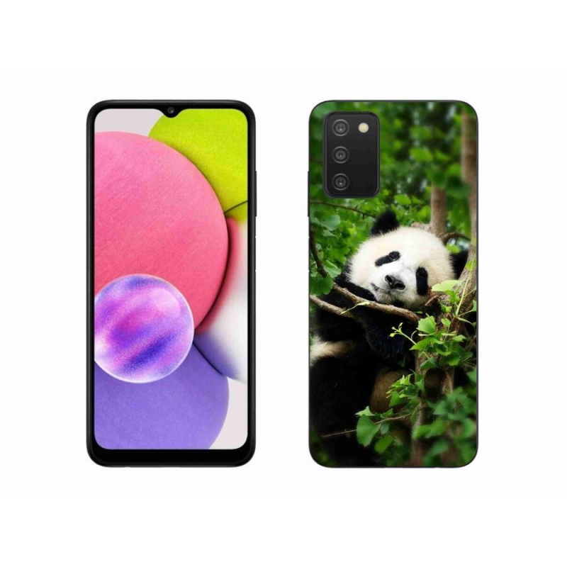 Gélový kryt mmCase na mobil Samsung Galaxy A03s (166.6 x 75.9 x 9.1) - panda