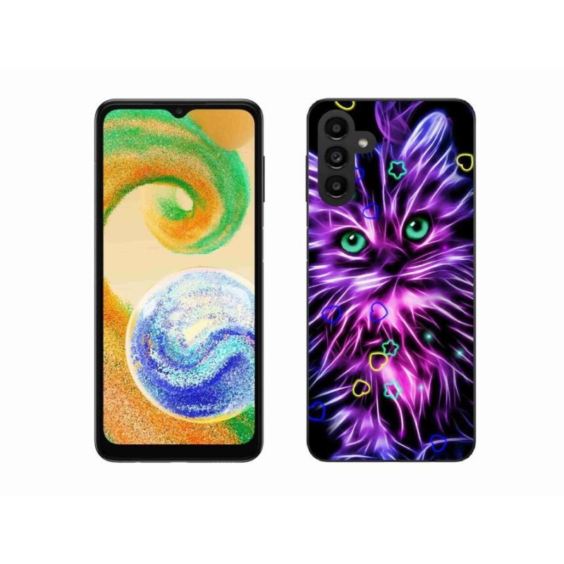 Gélový kryt mmCase na mobil Samsung Galaxy A04s (164.7x76.7x9.1mm) - abstraktná mačka