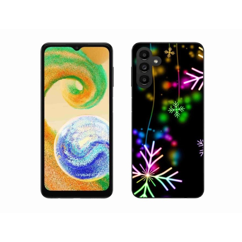 Gélový kryt mmCase na mobil Samsung Galaxy A04s (164.7x76.7x9.1mm) - farebné vločky