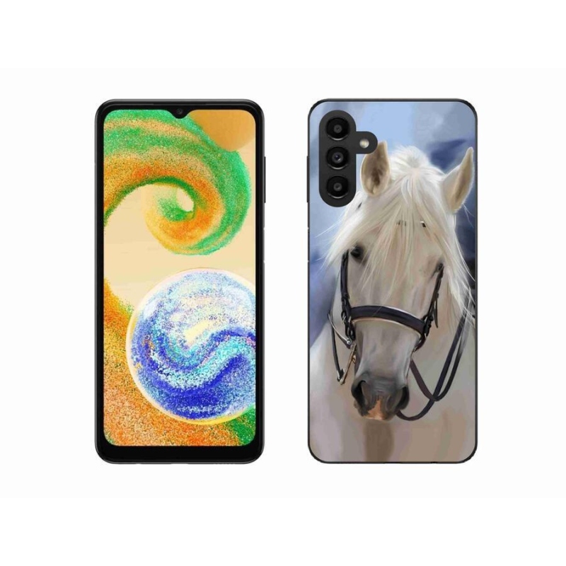 Gélový kryt mmCase na mobil Samsung Galaxy A04s (164.7x76.7x9.1mm) - biely kôň