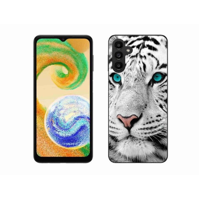 Gélový kryt mmCase na mobil Samsung Galaxy A04s (164.7x76.7x9.1mm) - biely tiger