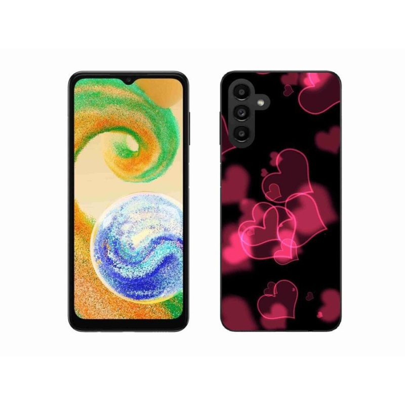 Gélový kryt mmCase na mobil Samsung Galaxy A04s (164.7x76.7x9.1mm) - červená srdiečka