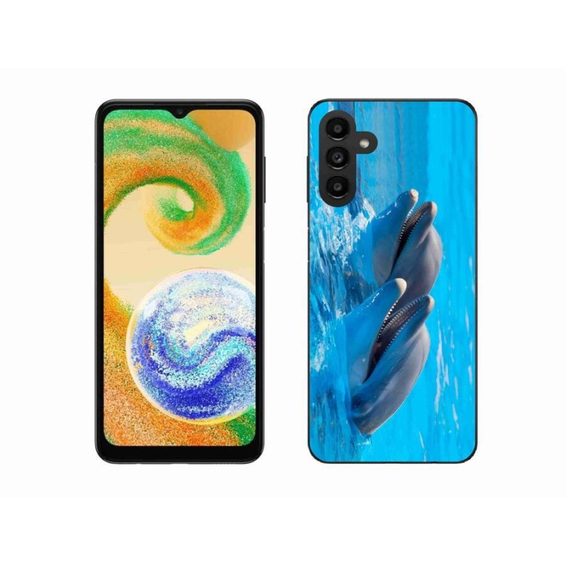 Gélový kryt mmCase na mobil Samsung Galaxy A04s (164.7x76.7x9.1mm) - delfíny