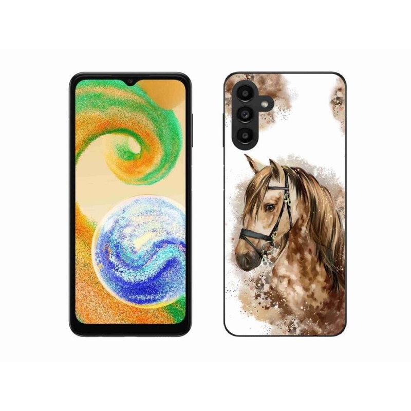 Gélový kryt mmCase na mobil Samsung Galaxy A04s (164.7x76.7x9.1mm) - hnedý kreslený kôň