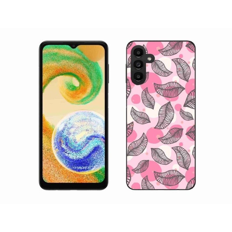 Gélový kryt mmCase na mobil Samsung Galaxy A04s (164.7x76.7x9.1mm) - kreslené padajúce listy