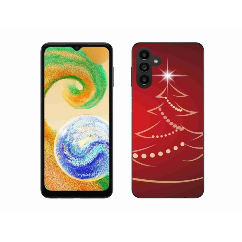 Gélový kryt mmCase na mobil Samsung Galaxy A04s (164.7x76.7x9.1mm) - kreslený vianočný stromček