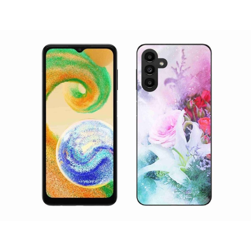 Gélový kryt mmCase na mobil Samsung Galaxy A04s (164.7x76.7x9.1mm) - kvety 4