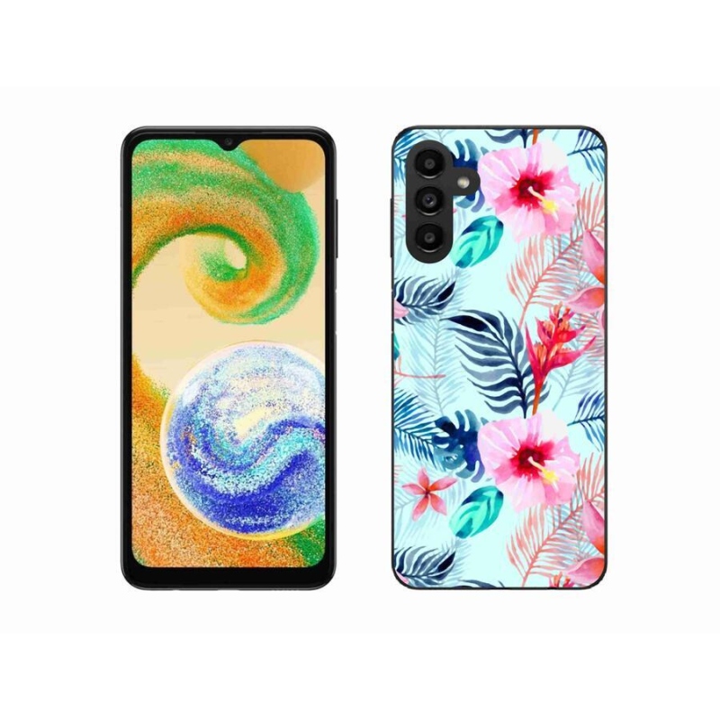 Gélový kryt mmCase na mobil Samsung Galaxy A04s (164.7x76.7x9.1mm) - kvety