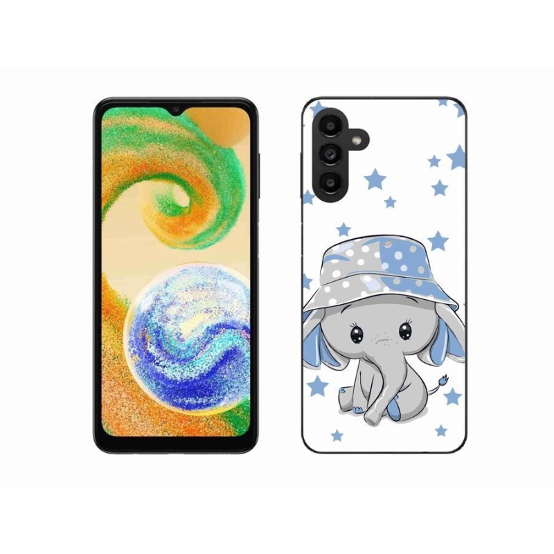 Gélový kryt mmCase na mobil Samsung Galaxy A04s (164.7x76.7x9.1mm) - modrý slon