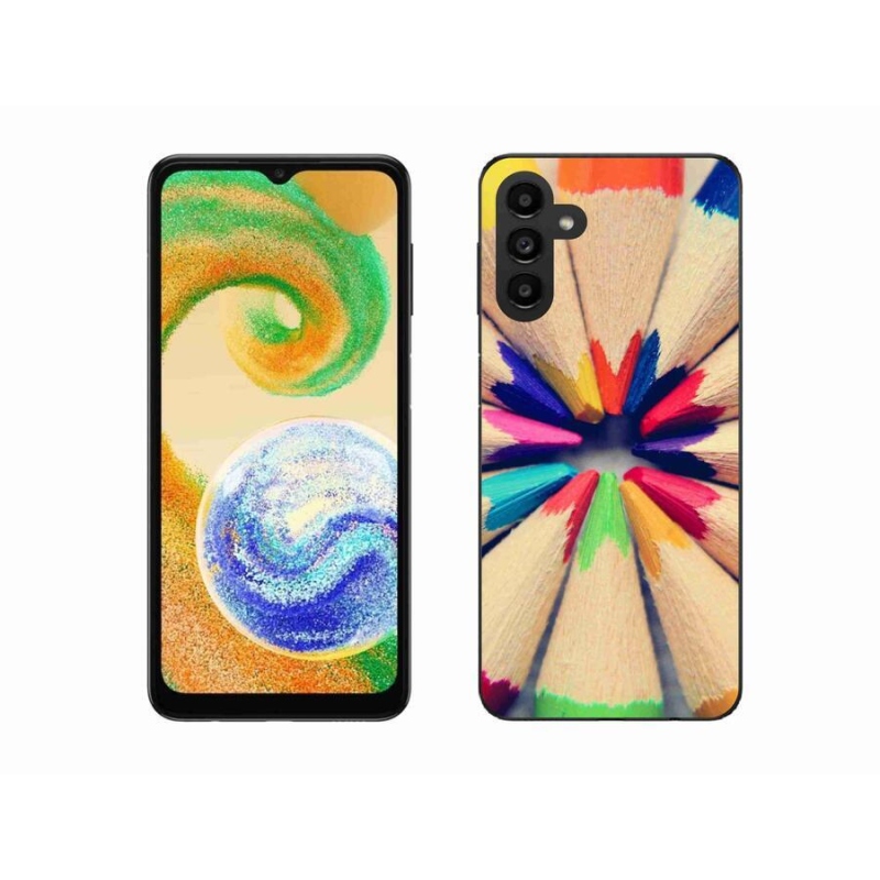 Gélový kryt mmCase na mobil Samsung Galaxy A04s (164.7x76.7x9.1mm) - pastelky