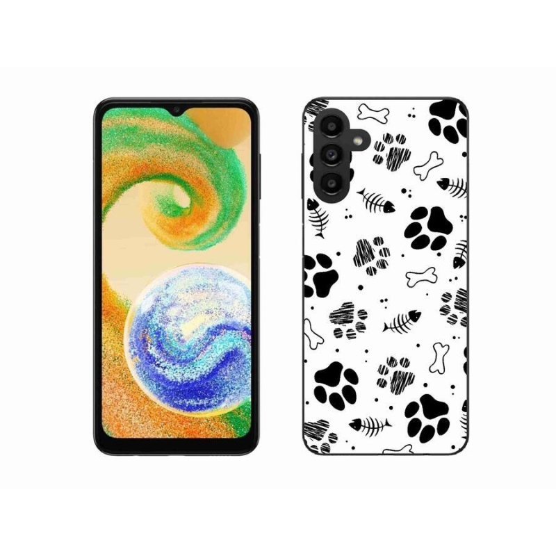 Gélový kryt mmCase na mobil Samsung Galaxy A04s (164.7x76.7x9.1mm) - psie labky 1