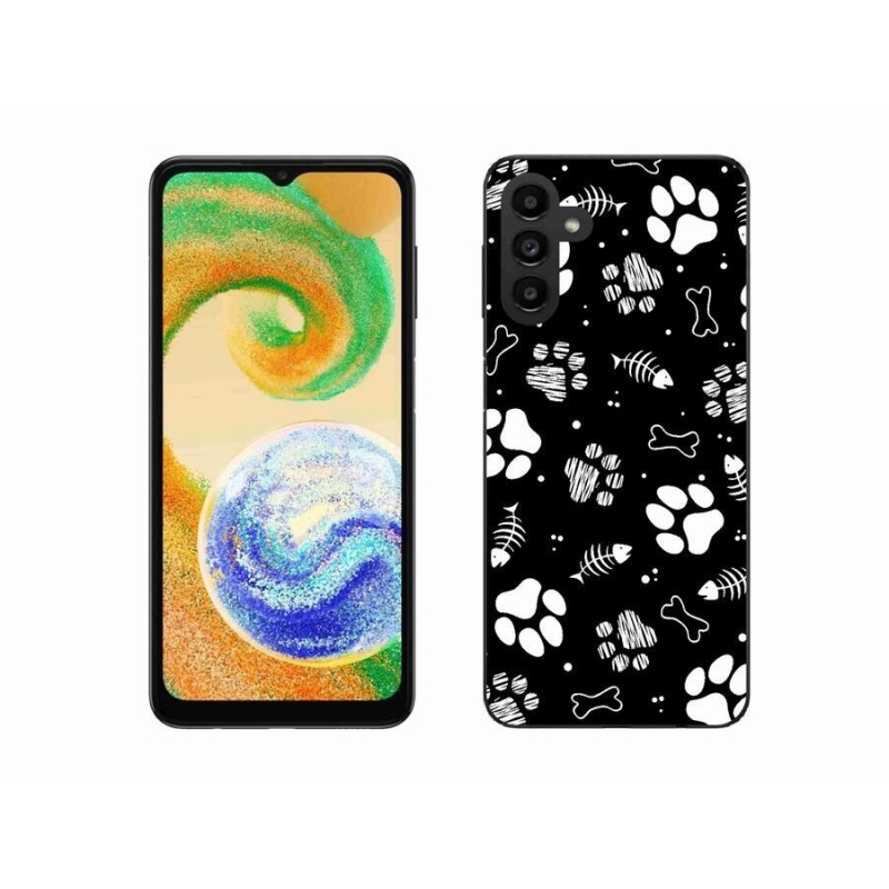 Gélový kryt mmCase na mobil Samsung Galaxy A04s (164.7x76.7x9.1mm) - psie labky