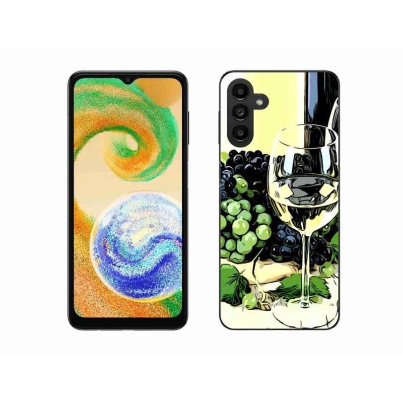 Gélový kryt mmCase na mobil Samsung Galaxy A04s (164.7x76.7x9.1mm) - pohár vína