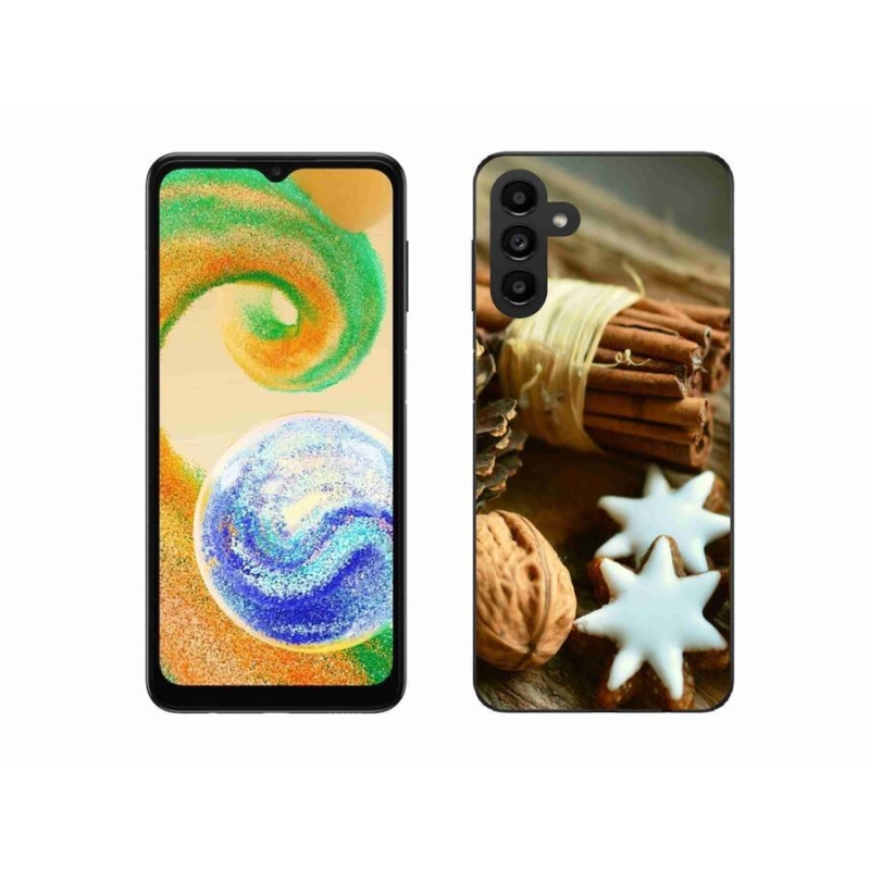 Gélový kryt mmCase na mobil Samsung Galaxy A04s (164.7x76.7x9.1mm) - škorica a perníčky
