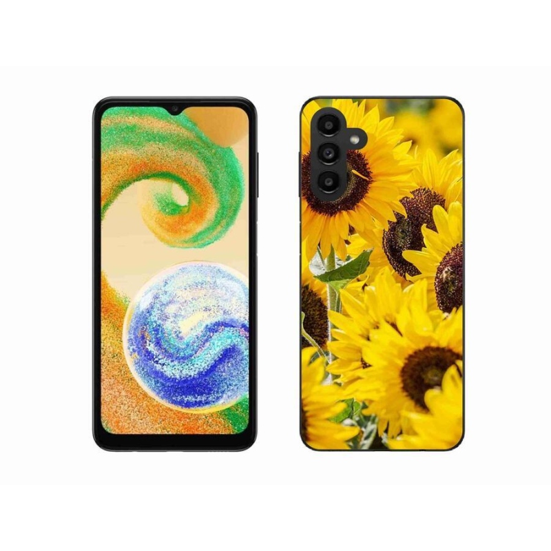 Gélový kryt mmCase na mobil Samsung Galaxy A04s (164.7x76.7x9.1mm) - slnečnica