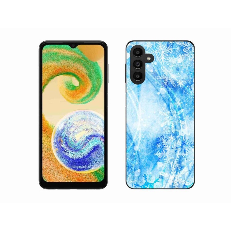 Gélový kryt mmCase na mobil Samsung Galaxy A04s (164.7x76.7x9.1mm) - snehové vločky