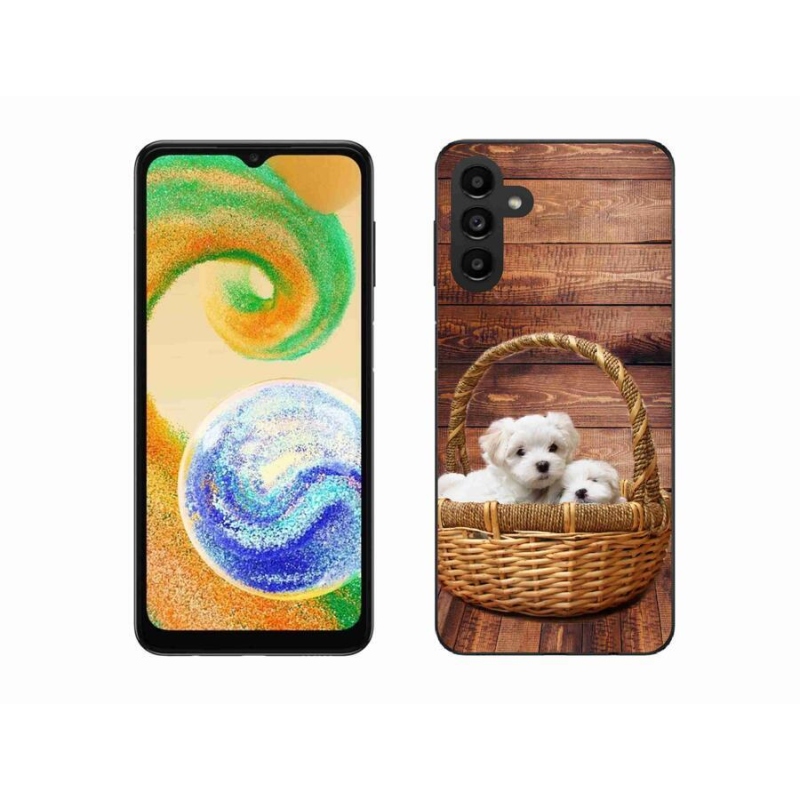 Gélový kryt mmCase na mobil Samsung Galaxy A04s (164.7x76.7x9.1mm) - šteniatka