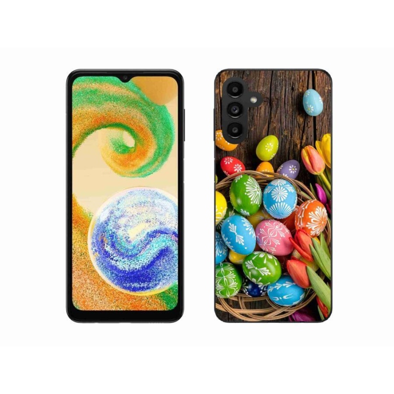 Gélový kryt mmCase na mobil Samsung Galaxy A04s (164.7x76.7x9.1mm) - veľkonočné vajíčka