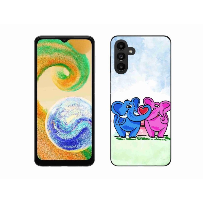 Gélový kryt mmCase na mobil Samsung Galaxy A04s (164.7x76.7x9.1mm) - zamilovaní slony