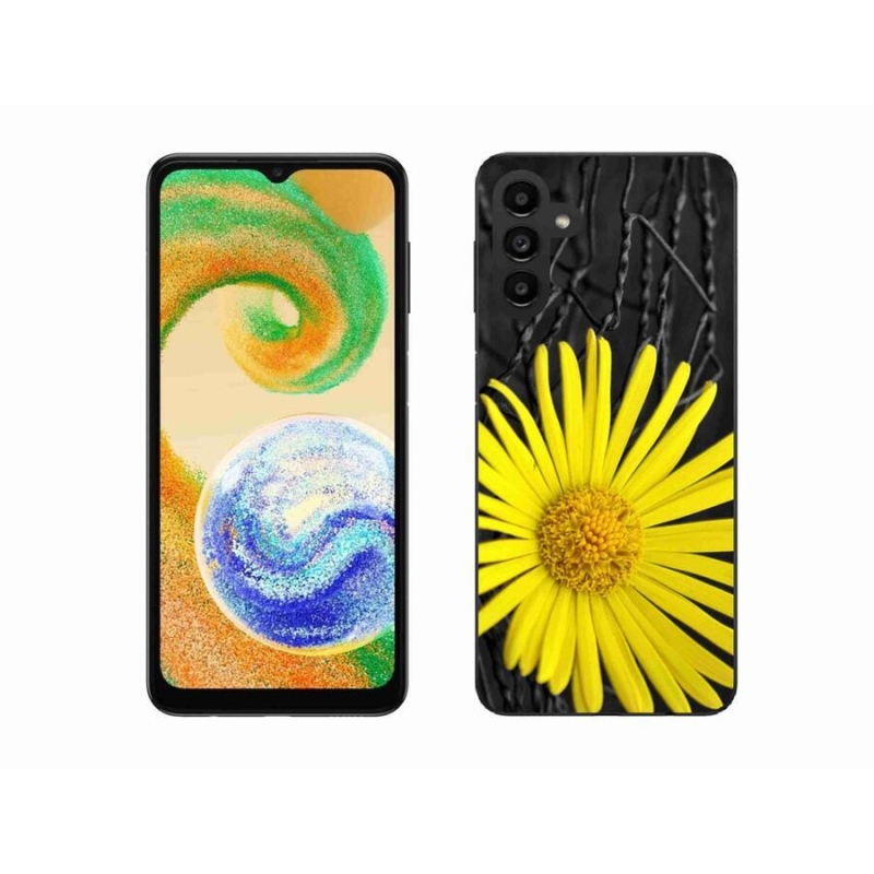 Gélový kryt mmCase na mobil Samsung Galaxy A04s (164.7x76.7x9.1mm) - žltá kvetina