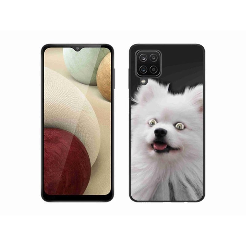 Gélový kryt mmCase na mobil Samsung Galaxy A12 - biely špic