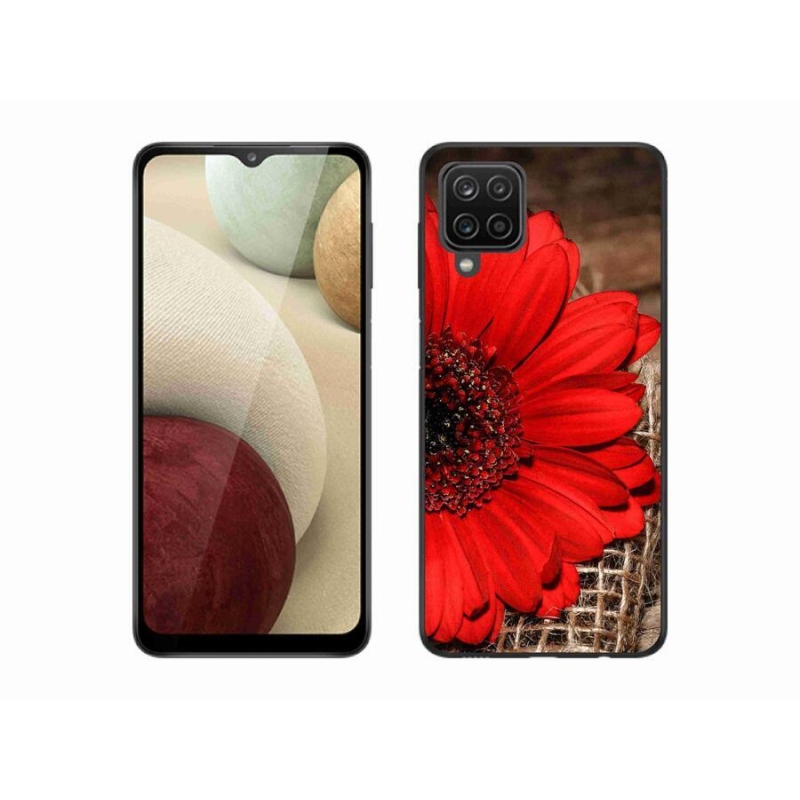 Gélový kryt mmCase na mobil Samsung Galaxy A12 - gerbera