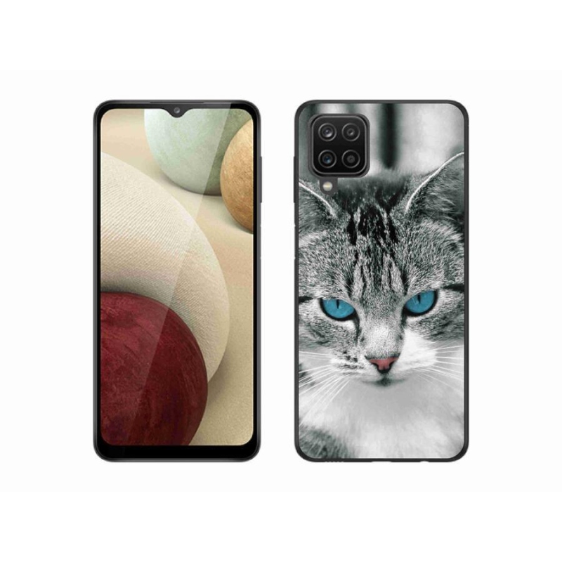 Gélový kryt mmCase na mobil Samsung Galaxy A12 - mačacie pohľad 1