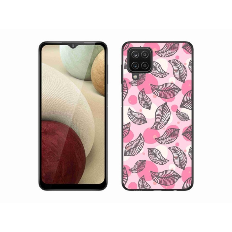 Gélový kryt mmCase na mobil Samsung Galaxy A12 - kreslené padajúce listy