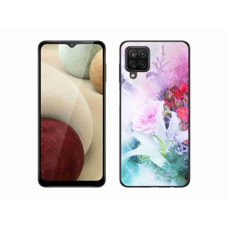 Gélový kryt mmCase na mobil Samsung Galaxy A12 - kvety 4