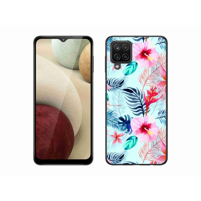 Gélový kryt mmCase na mobil Samsung Galaxy A12 - kvety