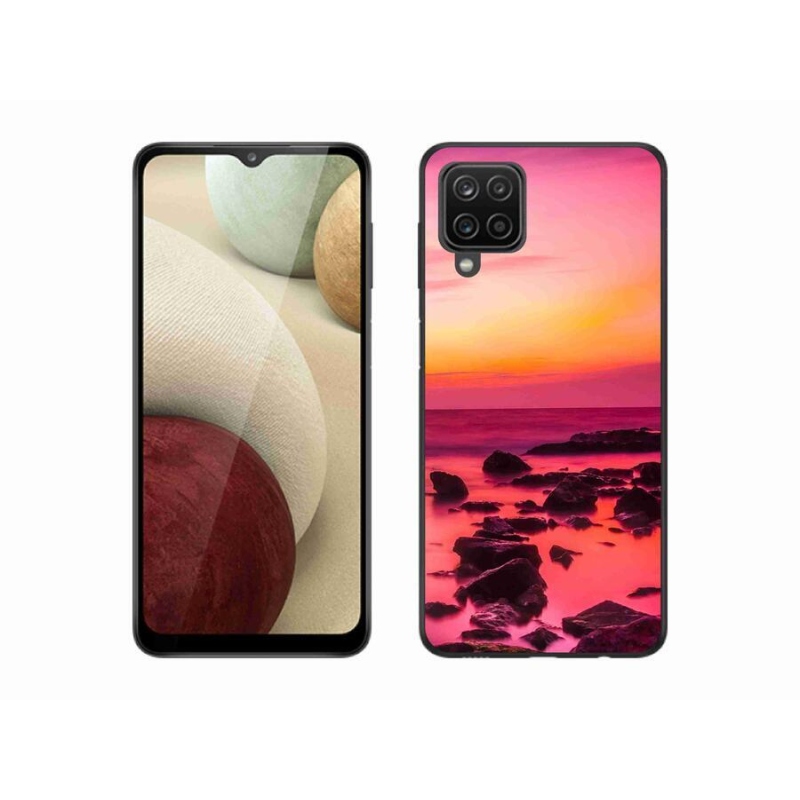 Gélový kryt mmCase na mobil Samsung Galaxy A12 - more a žiara