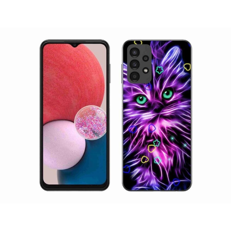 Gélový kryt mmCase na mobil Samsung Galaxy A13 4G - abstraktná mačka