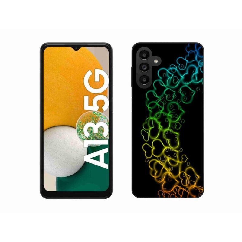Gélový kryt mmCase na mobil Samsung Galaxy A13 5G - farebné srdiečka
