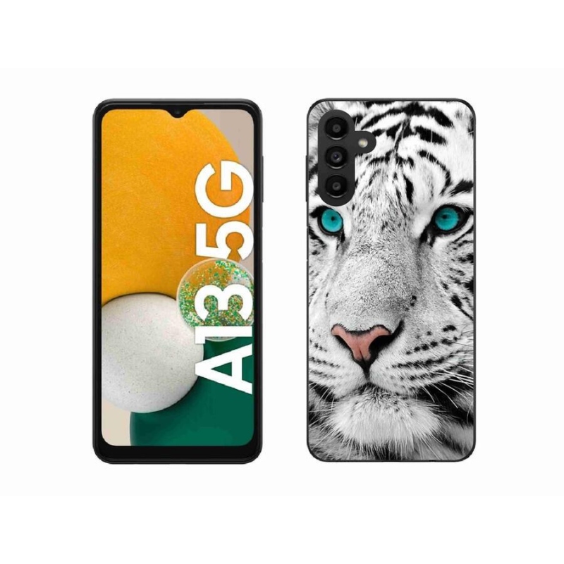 Gélový kryt mmCase na mobil Samsung Galaxy A13 5G - biely tiger